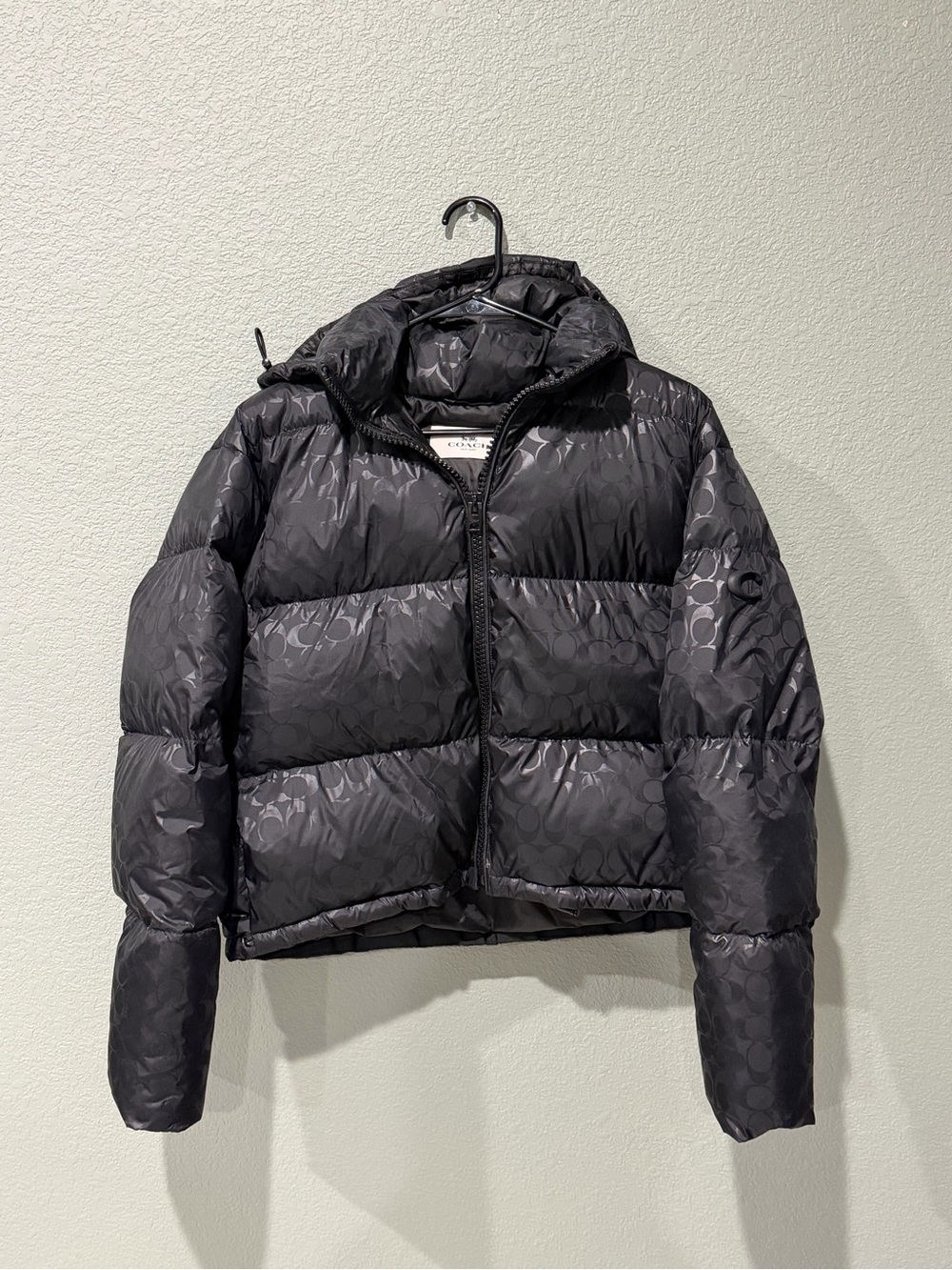 Coach Black Signature Quilted Puffer Jacket
